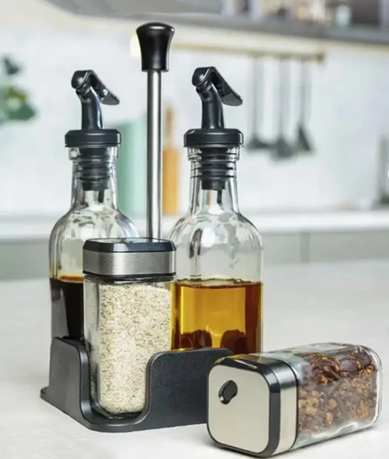 Olivieră Inox 4Pcs Cu Suport Wei A-15612